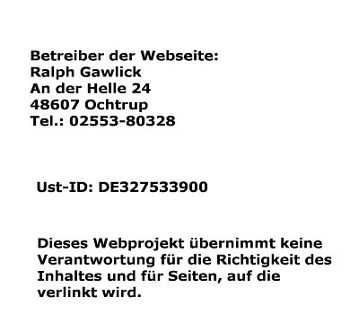 Infos Dackel Impressum
